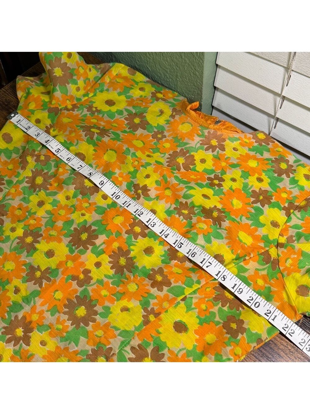 Vintage 60s 70s Floral Flower Power Short Sleeve Dress cottagecore granny - Picture 7 of 8